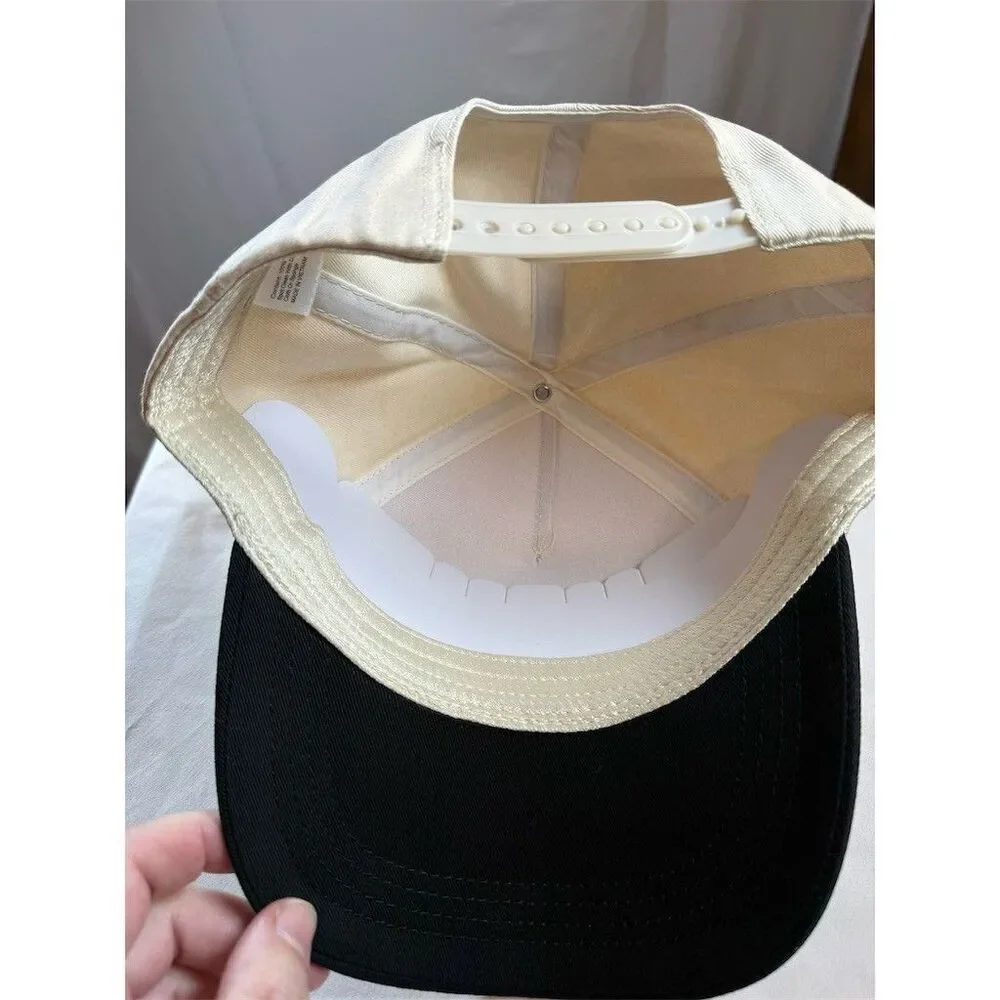 Unbranded MOMMIN' Two-Tone Trucker Hat Womens Ivory/Black Embroidered Snapback
